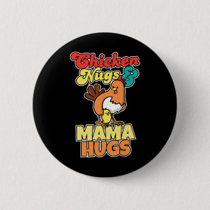 Kip Nugs En Mama Knuffels Grappige Moeder Dag _1 Ronde Button 5,7 Cm