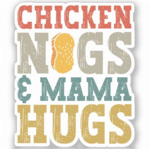 Kip Nugs en Mama Knuffels Peuter Nugget Lover Sticker