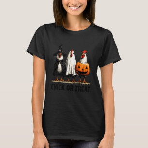 Kip of Behandeling Grappige Halloween Kip T-shirt