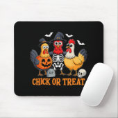 Kip of Behandeling Grappige Kip Halloween Kostuum Muismat (Met muis)