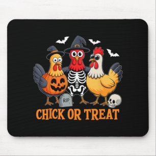 Kip of Behandeling Grappige Kip Halloween Kostuum  Muismat