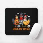 Kip of Behandeling Grappige Kip Halloween Kostuum  Muismat (Met muis)