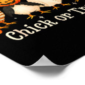 Kip of Behandeling Grappige Kip Halloween Kostuum  Poster (Hoek)