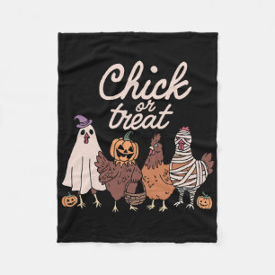 Kip of Behandeling Griezelig Seizoen Halloween Kip Fleece Deken