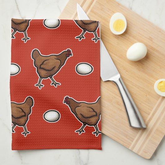 Kip of de eieren? theedoek (Quarter Fold)