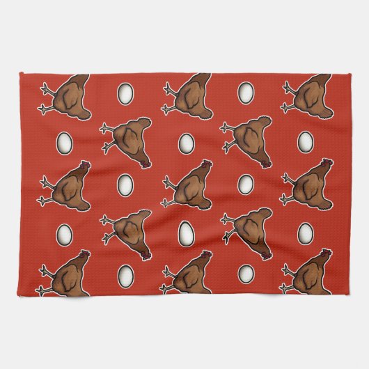 Kip of de eieren? theedoek (Horizontaal)