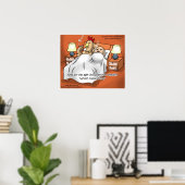 Kip of Ei kwam eerst? Grappige kunstposters Poster (Thuiskantoor)