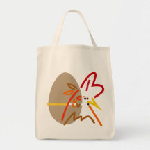 Kip of Ei Vraag Moderne Canvas tas