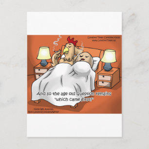 Kip of Ei, Wie Kwam Eerst? Grappige Cadeaus & T-sh Briefkaart