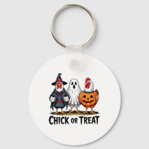 Kip of snoep griezelige heks spook pompoen kip sleutelhanger