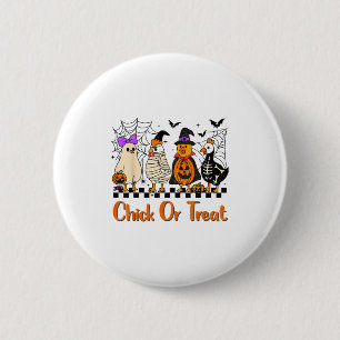 Kip of trakteer grappige Halloween kostuum ver Ronde Button 5,7 Cm