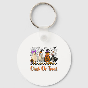 Kip of trakteer grappige Halloween kostuum ver Sleutelhanger