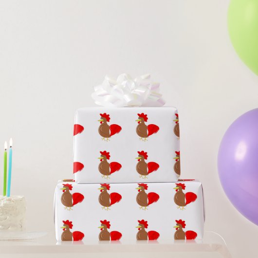 Kip ontwerp cadeaupapier (Feestgeschenken)