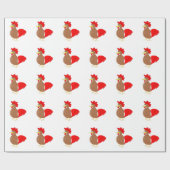 Kip ontwerp cadeaupapier (Vlak)