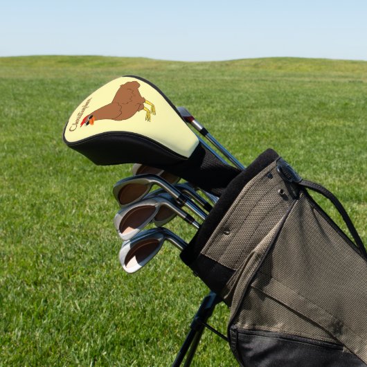 Kip ontwerp golfheadcover (Insitu)