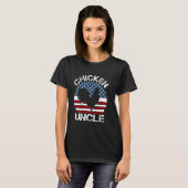 Kip Oom VS Amerikaanse Vlag Kip Liefhebber 4e juli T-shirt (Voorkant volledig)