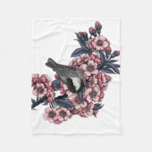 Kip op een bloeiende kersenbranche fleece deken (Voorkant)