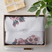 Kip op een bloeiende kersenbranche tissuepapier (Geschenk)