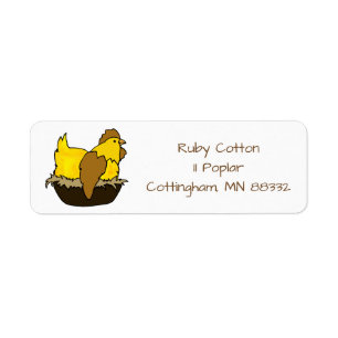 Kip op een Nest Clip Art Adresetiketten Etiket