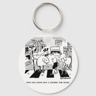 Kip op een school-kruising patrouille.grappig sleutelhanger