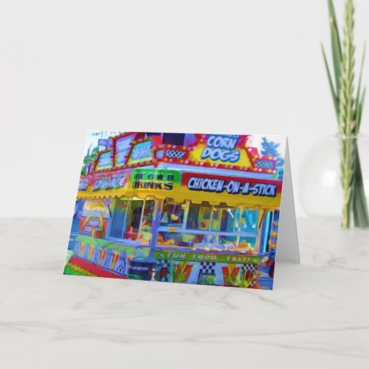 Kip op een stok bij de Markt van de Staat van Kaart (Voorkant)