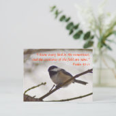 Kip op een Twig Briefkaart (Staand voorkant)