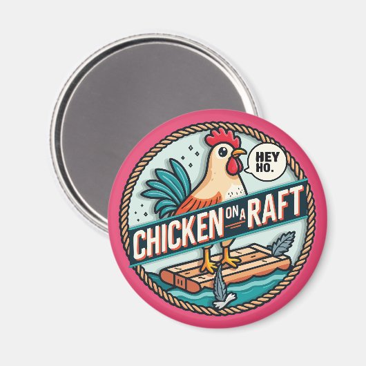 Kip op een vlot Button Magneet (Voorkant / Achterkant)