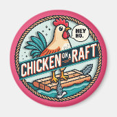 Kip op een vlot Button Magneet (Voorkant)
