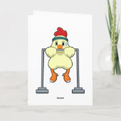 Kip op Fitness Pull-ups Kaart (Achterkant)