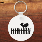 Kip op hek sleutelhanger (Voorkant)