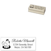 Kip op nest met eieren retouradres rubberstempel (Gestempeld)
