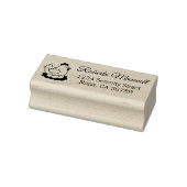 Kip op nest met eieren retouradres rubberstempel (Stempel)