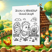 Kip op Ya | Grappige kleuring Kaart