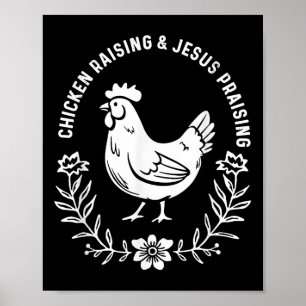 Kip opvoeden en Jezus prijzen, Kip Christus Poster