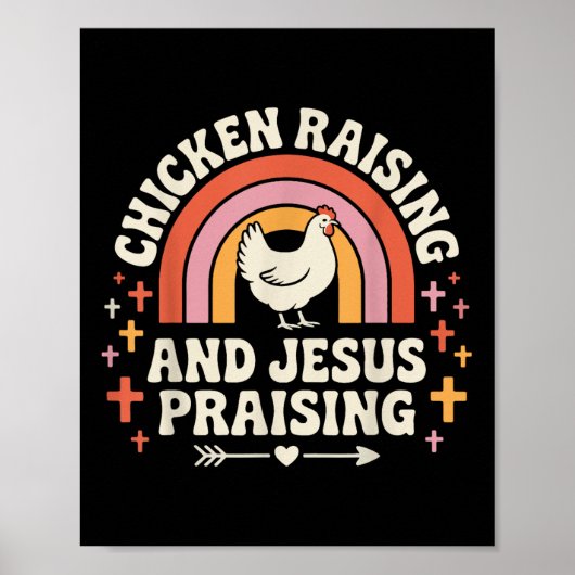 Kip opvoeden en Jezus prijzen Poster (Voorkant)