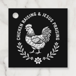 Kip opvoeden & Jezus prijzen Bedankjes Labels