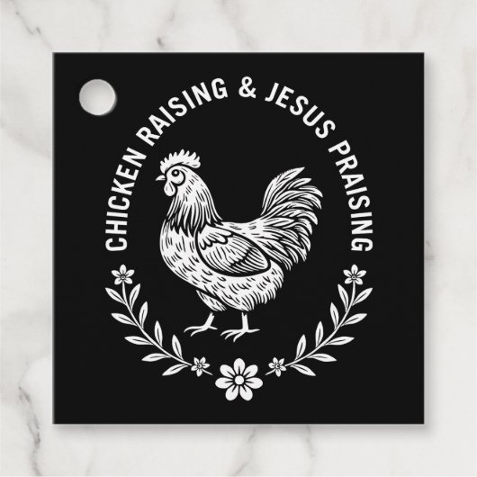 Kip opvoeden & Jezus prijzen Bedankjes Labels (Voorkant)