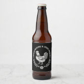 Kip opvoeden & Jezus prijzen Bier Etiket (Voorkant)