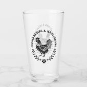 Kip opvoeden & Jezus prijzen Glas (Achterkant)