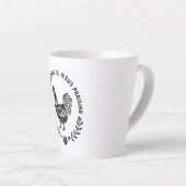 Kip opvoeden & Jezus prijzen Latte Mok (Rechterhoek)
