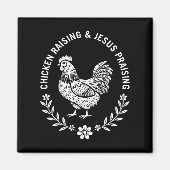 Kip opvoeden & Jezus prijzen Magneet (Voorkant)