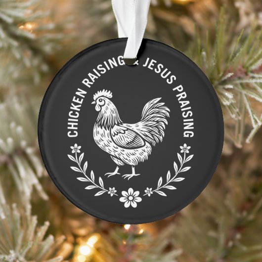 Kip opvoeden & Jezus prijzen Ornament (Boom)