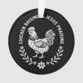 Kip opvoeden & Jezus prijzen Ornament (voorkant)