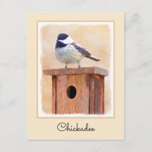 Kip over vogelschilderende oorspronkelijke vogelku briefkaart