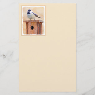 Kip over vogelschilderende oorspronkelijke vogelku briefpapier