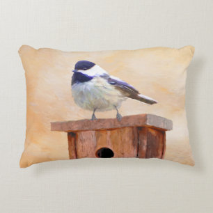 Kip over vogelschilderende oorspronkelijke vogelku decoratief kussen