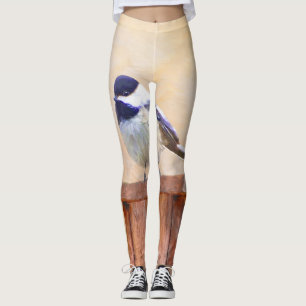 Kip over vogelschilderende oorspronkelijke vogelku leggings