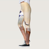 Kip over vogelschilderende oorspronkelijke vogelku leggings (Links)