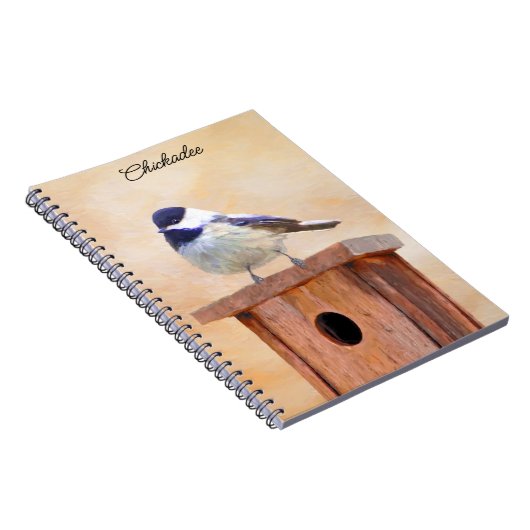 Kip over vogelschilderende oorspronkelijke vogelku notitieboek (Rechterzijde)