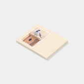Kip over vogelschilderende oorspronkelijke vogelku post-it® notes (Schuin)